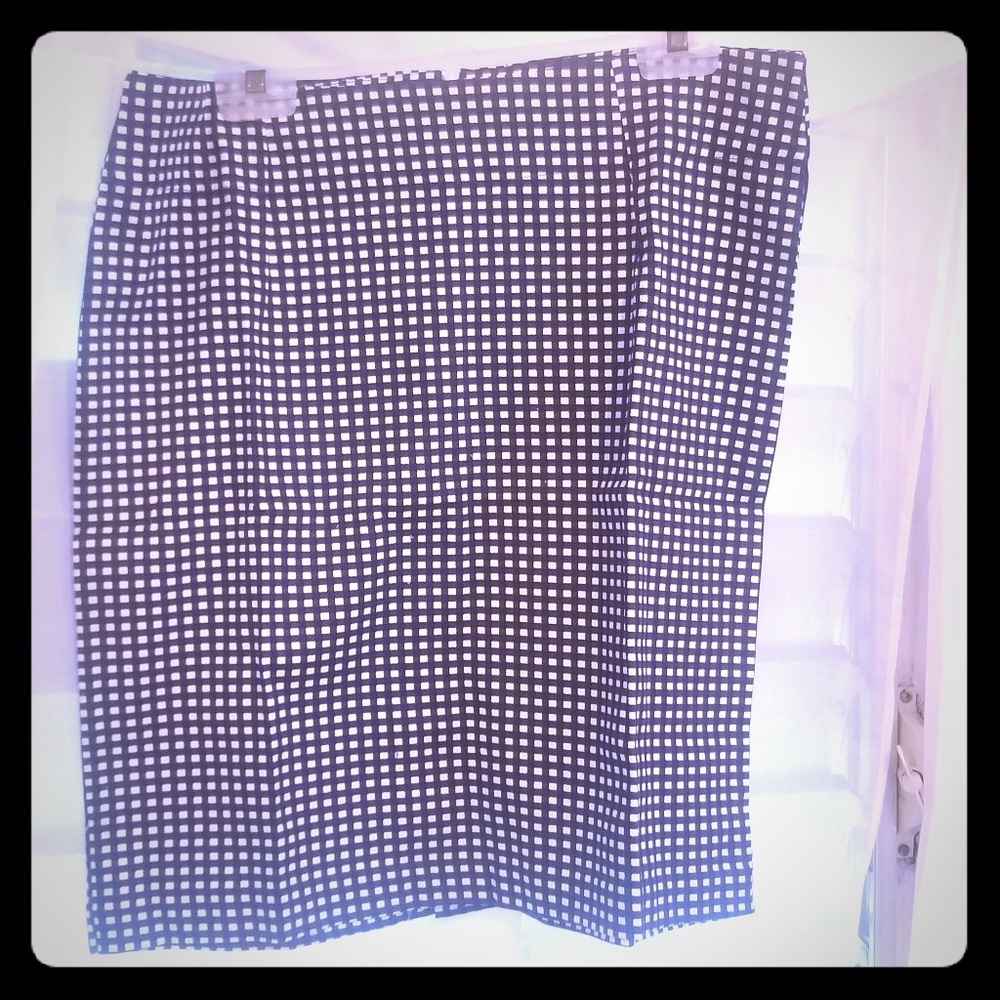 GINGHAM PENCIL SKIRT